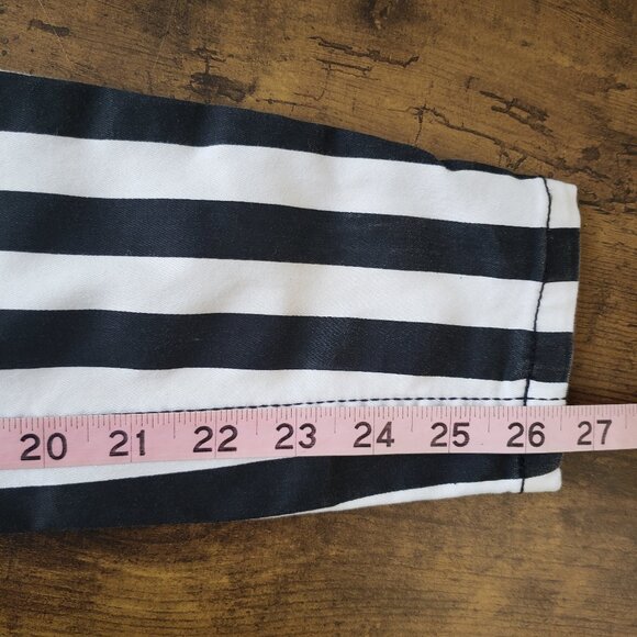 Frankie Stein Monster High Screen Worn Skinny Black & White Striped Skull Jeans - Picture 9 of 10